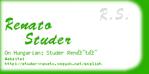 renato studer business card